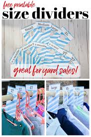 Clothing racks and accessories for sale online including round clothing rack size dividers in white. Clothing Rack Dividers Free Printables That Are Great For Yard Sales