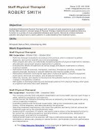 Staff Physical Therapist Resume Samples Qwikresume