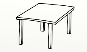 Black And White Table Coloring Page Sketch Coloring Page White Table Table Table Sketch