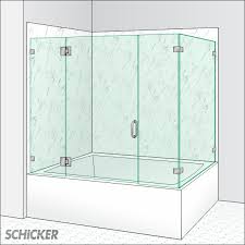 All Glass Shower Doors Schicker Luxury Shower Doors Concord Ca 2 Sided Tub Ag93phx Glass Shower Doors Glass Shower Glass Tub Enclosure