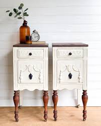 On my bedside table you will find a lamp, my bible, a pen, and usually a nice cold ice water. Chalk Paint In Love With This Set Of Bedside Tables In Facebook