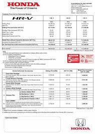 Check new honda hrv variants, price. Honda Hrv Price List Malaysia Honda Hrv
