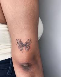 Sticks Not Stones London On Instagram Butterfly With Some Blue Blue Ink Tattoos Stone Tattoo Simplistic Tattoos
