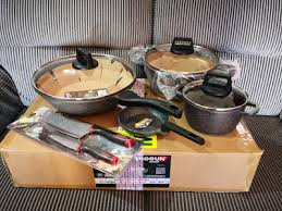 Shogun granite 40cm wok set. Teratak Mutiara Kasih Shogun Granite Cookware Family Set Akhirnya Kumiliki