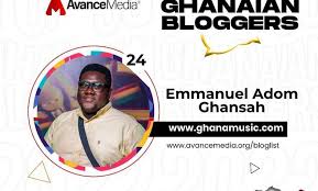 GHANAMUSIC.COM'S EMMANUEL ADOM GHANSAH RANKED AMONG AVANCE MEDIA 2022 TOP  50 GHANAIAN BLOGGERS