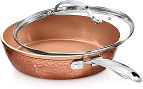 Amazon Com Gotham Steel 12 Nonstick Fry Pan With Lid Hammered Copper Collection Premium Aluminum Cookware With Stainless Steel Handles Induction Plate For Even Heating Dishwasher Oven Safe Kitchen Dining The use of copper pots lets you adjust the heat and get an immediate response. gotham steel 12 nonstick fry pan with lid hammered copper collection premium aluminum cookware with stainless steel handles induction plate for