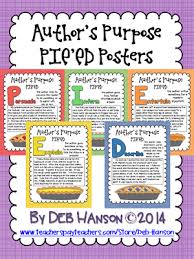 Author S Purpose Freebie Poster Set Pie Ed Version Persuade Inform Entertain Explain Authors Purpose Authors Purpose Pieed Authors Purpose Anchor Chart