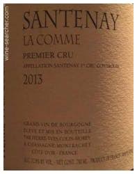 Yves Pierre Colin Morey Santenay 1er La Comme 2019 :: Burgundy White