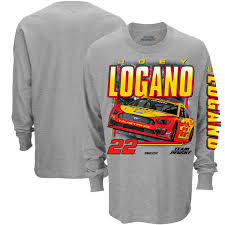 Both the sprint cup and nationwide will have a combined 5 hours of practice on friday's. Joey Logano Team Penske Qualifier Long Sleeve T Shirt Gray