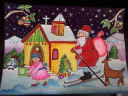Christmas scrapbook in vector and christmas chalk drawing on blackboard. Contest Entry Merry Christmas Art Starts