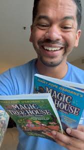 “Magic Tree House” as graphic novels! Bringing readers of old and readers  of new together 🏡 🥰, Video Description:, Mychal happily shows us a couple  of the graphic novel adaptations of Mary Pope ...