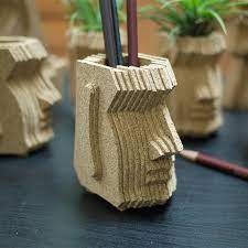 摩艾moai 巨石像 創意筆筒 禮品文具 軟木手作 客製化 蘿迪屋 筆筒 筆座 pinkoi stationery creative pen handmade