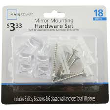 Friction hinges are used for mounting a swivel dressing table. Mainstays Mirror Mounting Hardware Set 18 Pieces Walmart Com Walmart Com