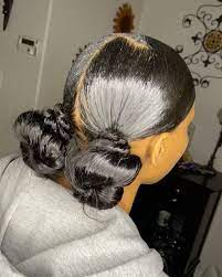 Stylezbyjordy On Instagram 2 Low Knots With A Swoop Book An Appointment Today Hair Ponytail Styles Birthday Hairstyles Natural Hair Styles Easy
