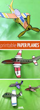 Basteln mit kindern kostenlose bastelvorlage action. Easy Paper Airplane Templates To Print Color Craft And Fly Papierflieger Papierflugzeug Flugzeug Basteln