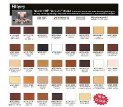 31 Scientific Bruce Wood Filler Color Chart