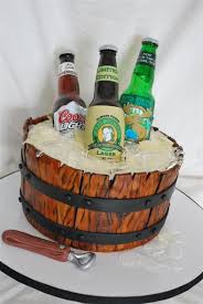 Beer In A Barrel Beer Wine Cigars Beer Bottle Cake Birthday Cake Beer Beer Cake