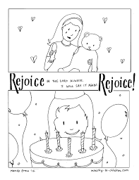 Bible coloring page downloadable free philippians 48. Rejoice In The Lord Coloring Page Philippians 4 4