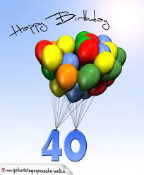 Gratulieren sie dem geburtstagskind mit diesen schönen sprüchen zum 40. Geburtstagskarte Mit Luftballons Zum 40 Geburtstag Geburtstagsspruche Welt Lustige Geburtstagsbilder Geburtstagskarte Geburtstagsbilder
