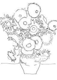 coloriage les fleurs de van gogh art coccinelle