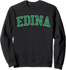 Vintage Edina MN Distressed Green Varsity Style Sweatshirt