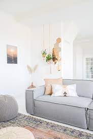 The living room is your home's centre. Peach Grey Living Room