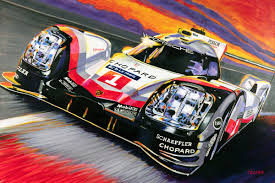 Porsche 919 Le Mans Original Painting Motorsport Art Le Mans Classic European Cars
