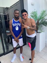 #marcus thuram #jadon sancho #its so great to see people using their platforms to support such an important cause #what great great guys. Jadon Sancho Hangs Out With Glastonbury Star Dave As Rapper Tries To Convince Him To Join Man Utd