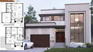Modern House 40x37 Architectural Design Plan Garage Floor Tiles 51139176 Ford Mustang Garage De Architectural House Plans House Blueprints Architecture House