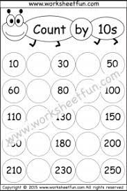 These skip counting worksheets are simple (and low ink!) and go from 2s up to 10s. Skip Counting By 10 3 Worksheets Free Printable Worksheets Worksheetfun