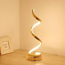 Spiral Sparkling Led Table Lamp In 2020 Diy Table Lamp Art Table Lamps Table Lamp