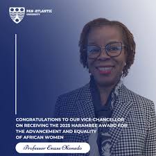 Professor Enase Okonedo, has received the 2025 Harambee Award!🎉  (@harambeeongd) This prestigious award recognises her lifelong dedication  to advancing women in education and leadership across Africa. A true  inspiration! Visit pau.edu.ng/news for