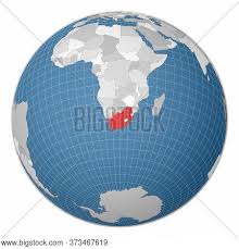 Africa is a continent with an area of over 30 million square km for a population of 1.2 billion people. Globe Centered South Vector Photo Free Trial Bigstock