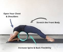 Open Chest Shoulders Front Body And Build Spine And Back Flexibilty With The Yoga Wheel Strength Yoga Yoga Props Yoga Fitness