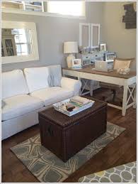 Happily Island After Our Calm Cozy Office Living Room Office Combo Guest Room Office Living Room Office