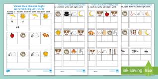 Alternatives to phonics as a basis for reading and spelling have been proposed since the middle of. Visual Cue Phonics Sight Word Spelling Activity Sheets