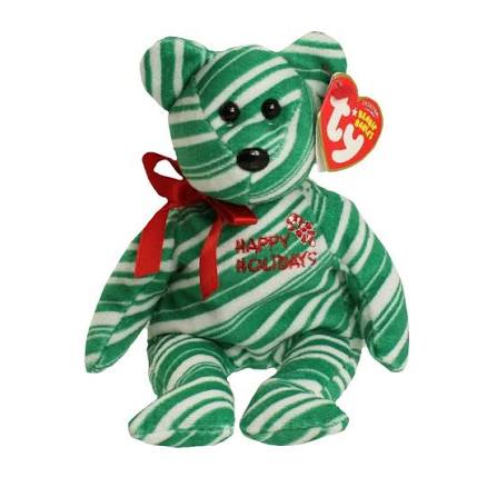 2007 Holiday Teddy — Ty Beanie Baby bear