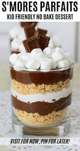 No Campfire Needed For These Kid Friendly S Mores Parfaits This Easy No Bake Recipe Is A Delicious Chocolat Best Dessert Recipes Dessert Recipes Kid Desserts