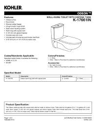 Kohler toilets are powerful, clean and efficient. K 17661in Kohler