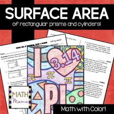 18 surface area and volume worksheet homework surface area and volume worksheet. Surface Area Of Rectangular Prisms And Cylinders Math With Color