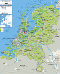 Listado con los países de europa ( 2021) albania. Grande Mapa Fisico De Holanda Con Carreteras Ciudades Y Aeropuertos Paises Bajos Europa Mapas Del Mundo