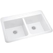 We did not find results for: Sterling Kohler Slope Acrylic Drop In Undermount Vikrell 33 In 4 Hole Double Basin Kitchen Sink In White 1042 4 0 The Home Depot