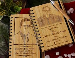 You don't need to wait for teacher appreciation day (which is may 4th this year, by the way) to begin showering the teacher (or teachers) in your life with thoughtful gifts. Teacher S Day Gifts Notebooks For Teachers Personalized Wood Journals Woodgeekstore