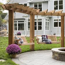 You can add a few chairs around it, their designs entirely up to your selection, and have a a square fire pit isn't really a common sight, but when there is one, it is truly a delight. Outdoor Swings Around Fire Pit Backyard Fire Outdoor Pergola Outdoor Swing