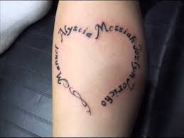 Heart Shaped Name Tattoo Youtube Red Heart Tattoos Hand Heart Tattoo Heart Tattoo