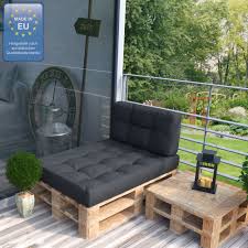 Coussin Palette Sofa Oreiller Interieur Anthracite Ensemble 2 Jardin Terrasse Meubles De Jardin Terras Coussin Pour Palette Palette Sofa Mobilier De Salon