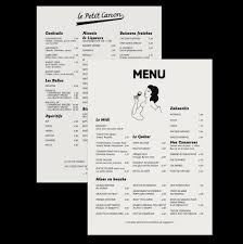 Codefrisko Le Petit Canon Menu Design Inspiration Menu Book Menu Design