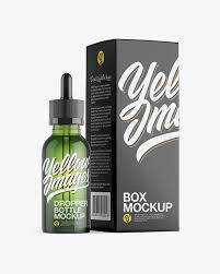 Download Green Glass Dropper Bottle W Glossy Paper Box Mockup In Bottle Mockups On Yellow Images Object Mockups Mockup Free Psd Bottle Mockup Box Mockup
