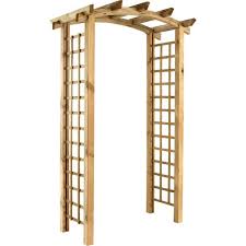 Pergola Bois Traite Double Arc H220 Cm Pergola Bois Patio En Bois Pergola