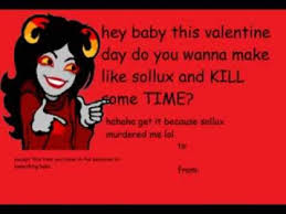 For the bottom portion of the card cut three small freehand hearts from the dark red paper. Homestuck Valentines Day Special Youtube